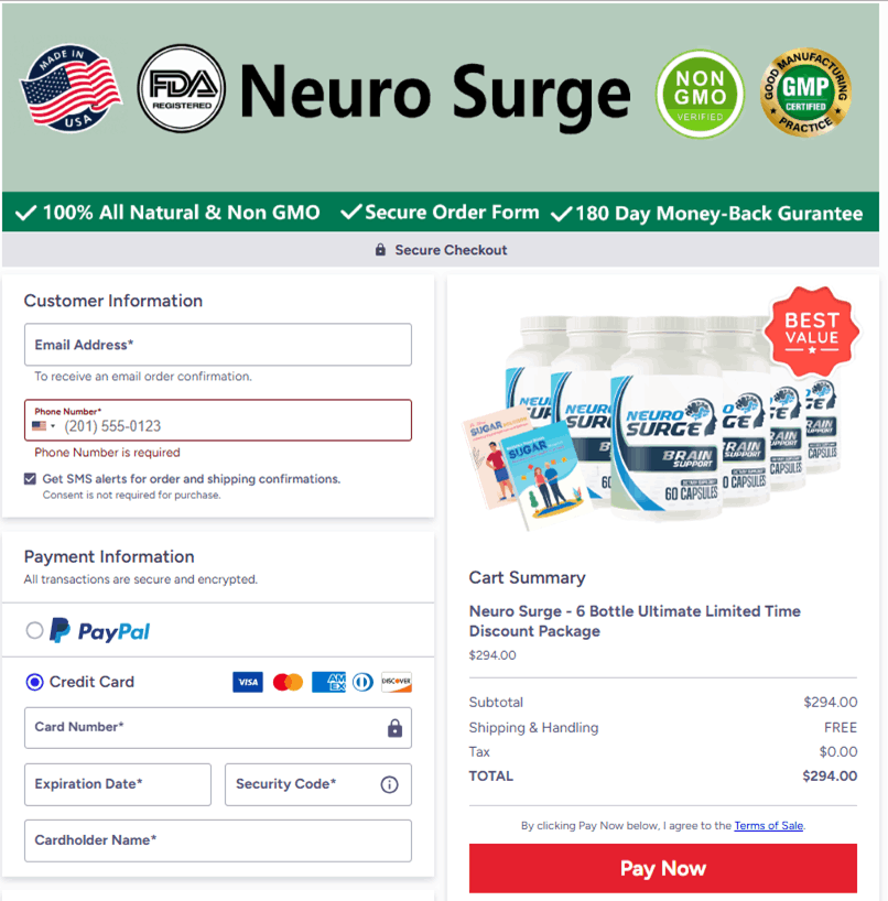Neuro Surge Checkout